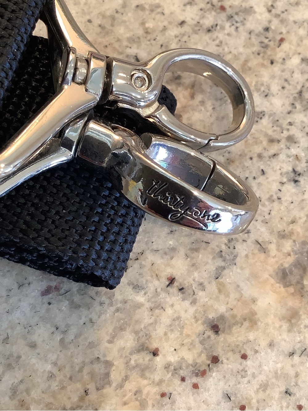 Adjustable Black Nylon Strap with Silver Swivel Clips - For Thirty One Yoga Bag - Picture 3 of 3